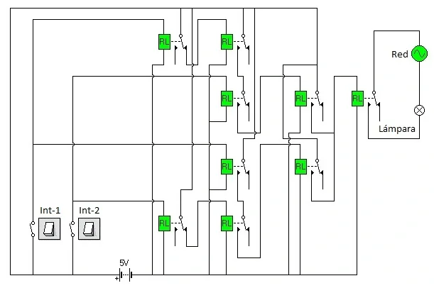 Control de lampara con puertas logicas a base de reles.webp
