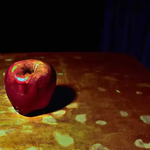 una manzana roja sobre una mesa de madera en el estilo de Vincent van Gogh (1).webp