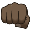 Puño cerrado: tono de piel oscuro :punch_tone5: 👊🏿