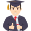 Hombre estudiante: tono de piel claro :man_student_tone1: 👨🏻🎓