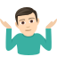 Hombre encogido de hombros: tono de piel claro :man_shrugging_tone1: 🤷🏻♂️